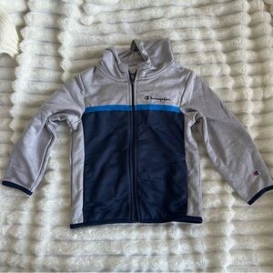 Champion Kids' Hoodie in Gray and Navy